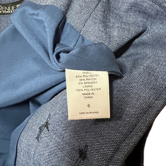 NY&Co 7th Avenue Blue Cargo Pocket Pencil Skirt Belted Size 4 - Picture 7 of 9